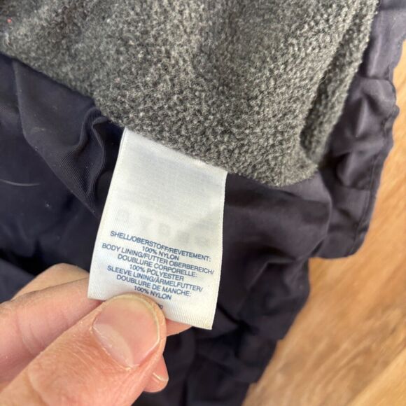 Lands' End Jacket Mens 1X Navy Blue Full Zip Hooded Lined Midnight - Picture 4 of 9